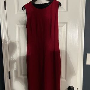 Kobi Halperin Deep Red Midi Sheath Dress